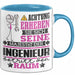 Ingenieur Geschenk Tasse Lustiger Spruch Erheben Sie Sich Der Ingenieur Betritt den Raum Blau Trendation