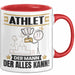 Athlet Tasse Geschenk für Athlet Der Mann Der Alles Kann Geschenkidee zum Geburtstag Rot Trendation