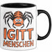 Spinne Vogelspinne Tier Tasse Geschenk Lustige Geschenkidee Spruch Igitt Menschen Schwarz Trendation