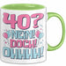 40er Geburtstag Geschenk Männer Frauen 40 Nein Doch Ohhhh Lustiger Spruch Geschenkidee Kaffee-Becher Grün Trendation