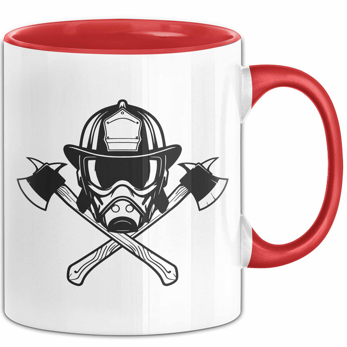 Feuerwehrmann Tasse Geschenk Feuerwehr Geschenkidee Freiwillig Rot Trendation