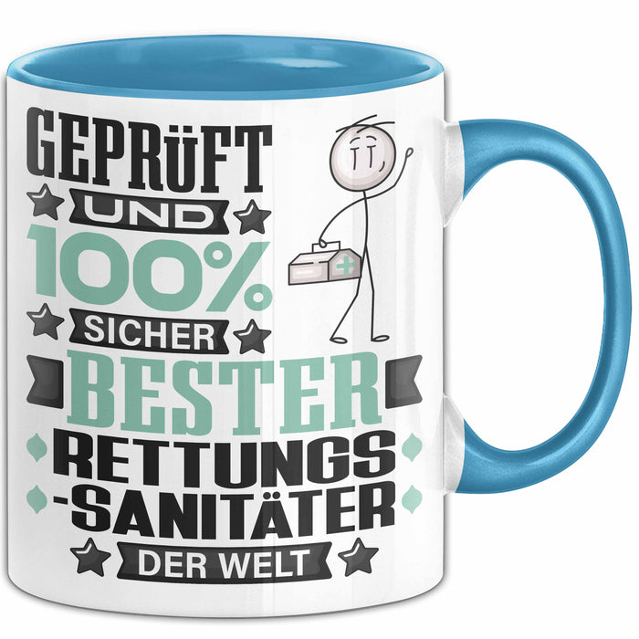 Rettungssanitäter Geschenk Lustiger Spruch für Rettungssanitäter Geschenkidee Bester Rettungssanitäter Der Welt Blau Trendation