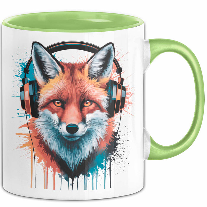 Fuchs Tierliebhaber Tasse Geschenk Lustige Geschenkidee Spruch Grün Trendation