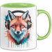 Fuchs Tierliebhaber Tasse Geschenk Lustige Geschenkidee Spruch Grün Trendation