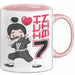 Kinder Tasse Geschenk Ich Bin 7 Ninja Herz Spruch Lustiger Becher Rosa Trendation
