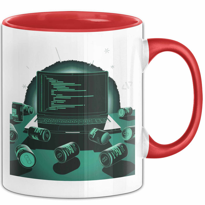 Software Entwickler Tasse Geschenk Lustige Geschenkidee Spruch Für Code Süchtige Rot Trendation
