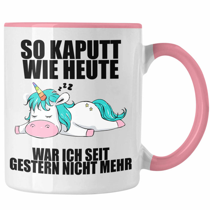 Trendation - Lustige Tassen mit Sprüchen Arbeitskollege Geschenk Kollege Mitarbeiter Geschenkidee Rosa Trendation