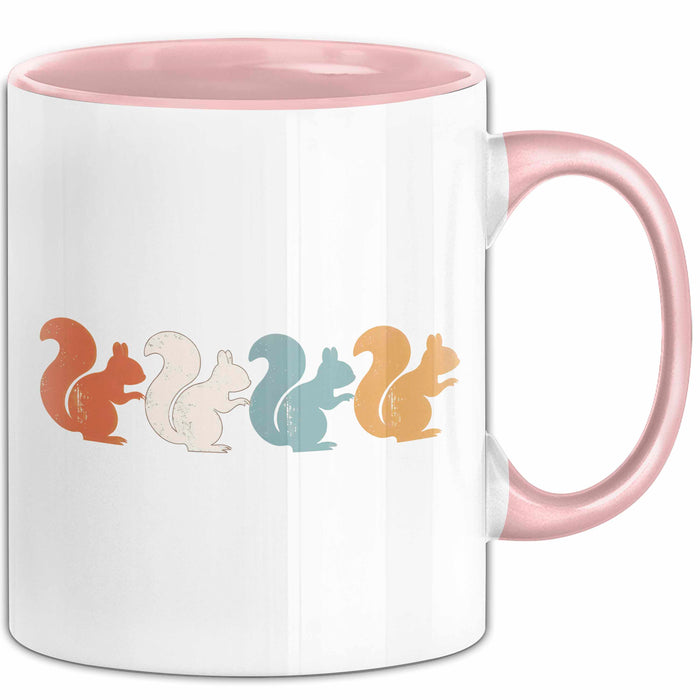 Eichhörnchen Tierliebhaber Tasse Geschenk Lustige Geschenkidee Spruch Rosa Trendation