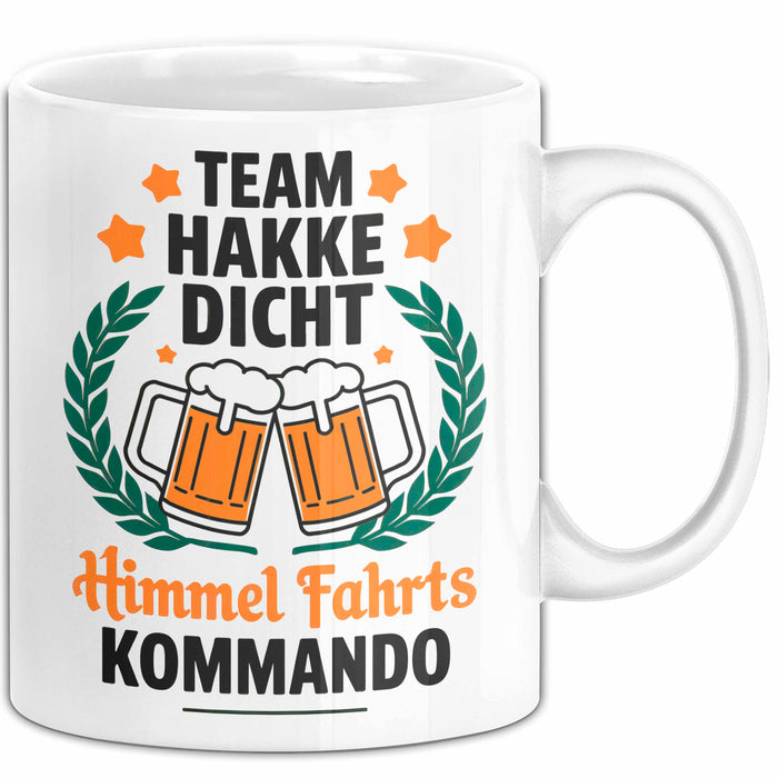 Sarkasmus Sarkastisch Tasse Geschenk Lustige Geschenkidee Spruch Team Hackedicht Himmelfahrtskommando Weiß Trendation