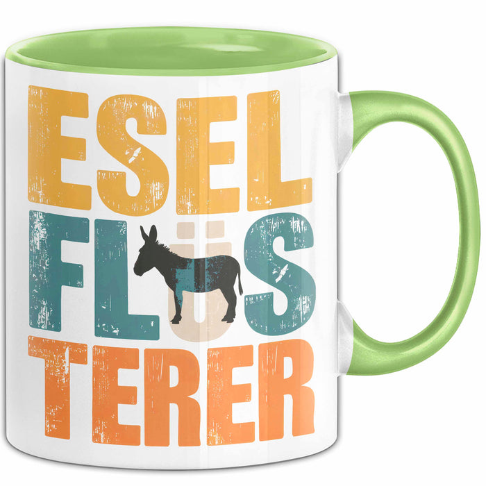 Eselbauer Esel Tier Tasse Geschenk Lustige Geschenkidee Spruch Esel Flüsterer Grün Trendation