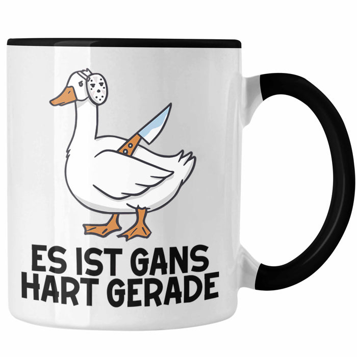 Dank Meme Tasse Ganz Gans Besitzer Wortspiel Es Ist Gans Hart Gerade Geschenkidee Depressionen Schwarz Trendation