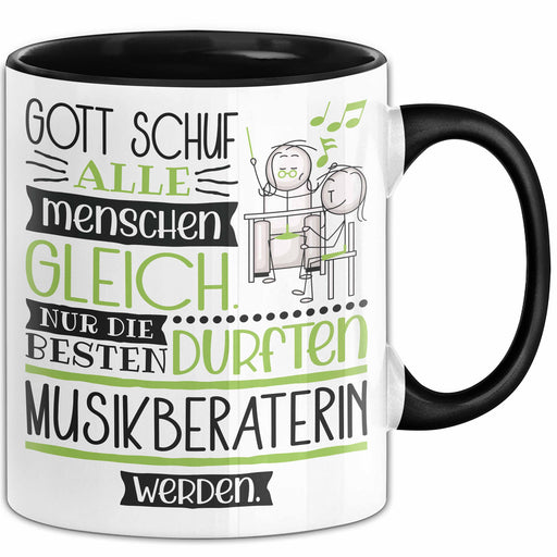 Musikberaterin Geschenk Becher Tasse Gott Schuf Alle Menschen Gleich Nur Die Besten Durfeten Musikberaterin Werden Geschenkidee Lustig Trendation