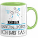 Geschenk für Basketballspielerin Tasse Lustige Geschenkidee Geburtstag Ich Bin Basketballspielerin Ich Darf Das Grün Trendation