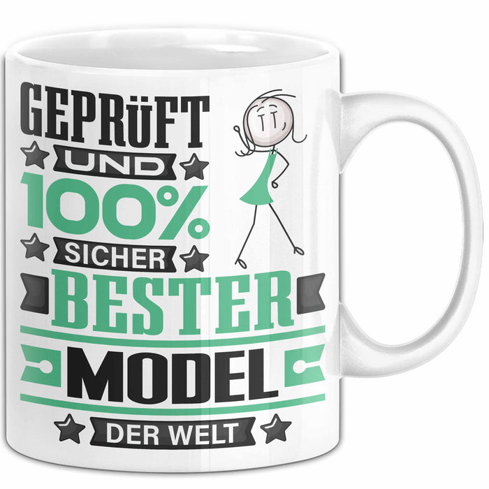 Model Geschenk Lustiger Spruch für Model Geschenkidee Bester Model Der Welt Weiß Trendation