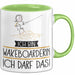 Geschenk für Wakeboarderin Tasse Lustige Geschenkidee Geburtstag Ich Bin Wakeboarderin Ich Darf Das Grün Trendation