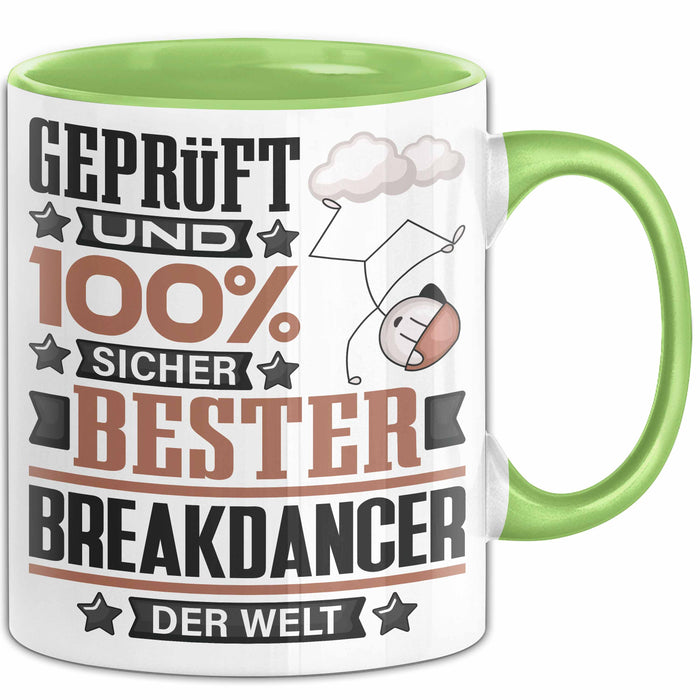 Breakdancer Geschenk Lustiger Spruch für Breakdancer Geschenkidee Bester Breakdancer Der Welt Grün Trendation