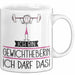 Geschenk für Gewichtheberin Tasse Lustige Geschenkidee Geburtstag Ich Bin Gewichtheberin Ich Darf Das Weiß Trendation