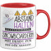 Snowboarderin Tasse Geschenk Lustig Abstand Halten Hochleistungs-Snowboarderin Mit Drang Zur Perfektion Bei Der Arbeit Rot Trendation