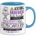 Keyboarderin Tasse Geschenk Lustiger Spruch Bitte Erheben Sie Sich Seine Majestät Die Keyboarderin Betritt Den Raum Blau Trendation