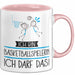 Geschenk für Basketballspielerin Tasse Lustige Geschenkidee Geburtstag Ich Bin Basketballspielerin Ich Darf Das Rosa Trendation
