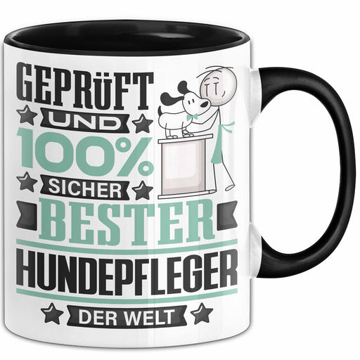 Hundepfleger Geschenk Lustiger Spruch für Hundepfleger Geschenkidee Bester Hundepfleger Der Welt Schwarz Trendation