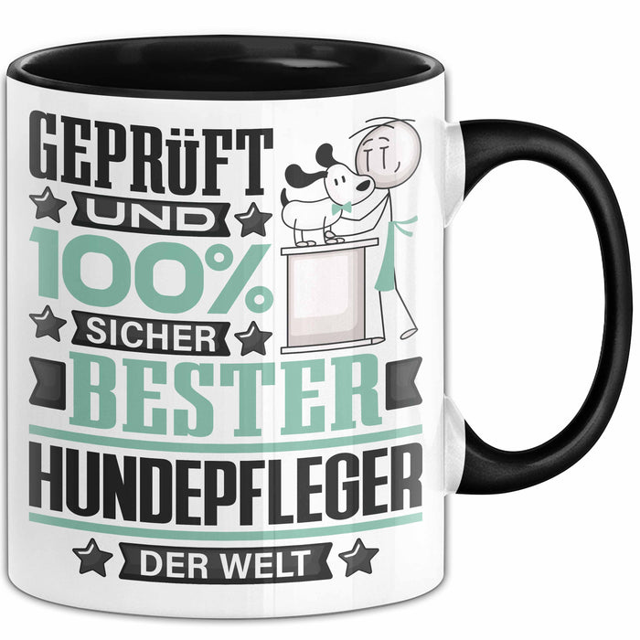 Hundepfleger Geschenk Lustiger Spruch für Hundepfleger Geschenkidee Bester Hundepfleger Der Welt Schwarz Trendation