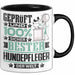Hundepfleger Geschenk Lustiger Spruch für Hundepfleger Geschenkidee Bester Hundepfleger Der Welt Schwarz Trendation