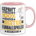 Fußballspieler Geschenk Lustiger Spruch für Fußballspieler Geschenkidee Bester Fußballspieler Der Welt Rosa Trendation