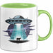 Sci Fi Liebhaber Tasse Geschenkidee für Science Fiction Fans Grün Trendation