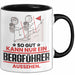 Bergführer Geschenk Tasse So Gut Kann Nur Ein Bergführer Aussehen Geschenkidee Kaffee-Becher Schwarz Trendation