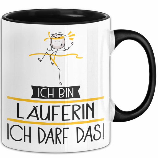 Geschenk für Läuferin Tasse Lustige Geschenkidee Geburtstag Ich Bin Läuferin Ich Darf Das Trendation