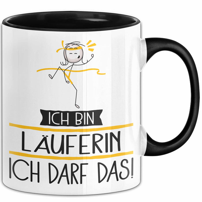 Geschenk für Läuferin Tasse Lustige Geschenkidee Geburtstag Ich Bin Läuferin Ich Darf Das Trendation