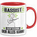 Bassist Tasse Geschenk für Bassist Der Mann Der Alles Kann Geschenkidee zum Geburtstag Rot Trendation