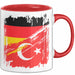 Türkei Deutschland Flagge Halb Deutscher Halb Türke Fußball Germany 2025 Europa Turkey Rot Trendation
