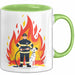 Feuerwehrmann Tasse Geschenk Lustige Geschenkidee Spruch Für Feuer Helden Grün Trendation