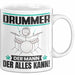 Drummer Tasse Geschenk für Drummer Der Mann Der Alles Kann Geschenkidee zum Geburtstag Weiß Trendation