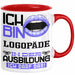 Logopäde Ausbildung Tasse Geschenk Ich Bin Logopäde In Der Ausbildung Ich Darf Das Geschenkidee Spruch Rot Trendation