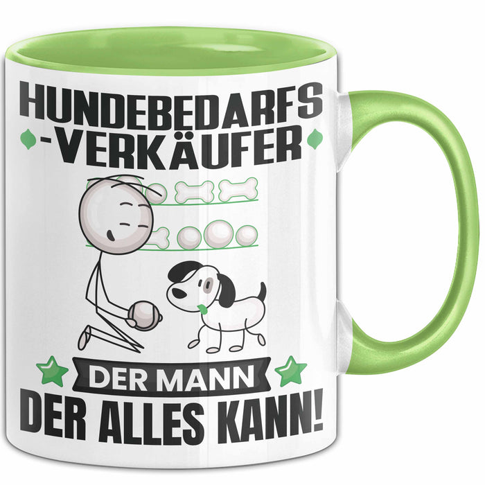 Hundebedarfsverkäufer Tasse Geschenk für Hundebedarfsverkäufer Der Mann Der Alles Kann Geschenkidee zum Geburtstag Grün Trendation