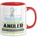 Angler Geschenk Tasse Ich Bin Angler Aber Sag Doch Einfach Superheld Lustige Geschenkdiee für Angler Kaffee-Becher Rot Trendation