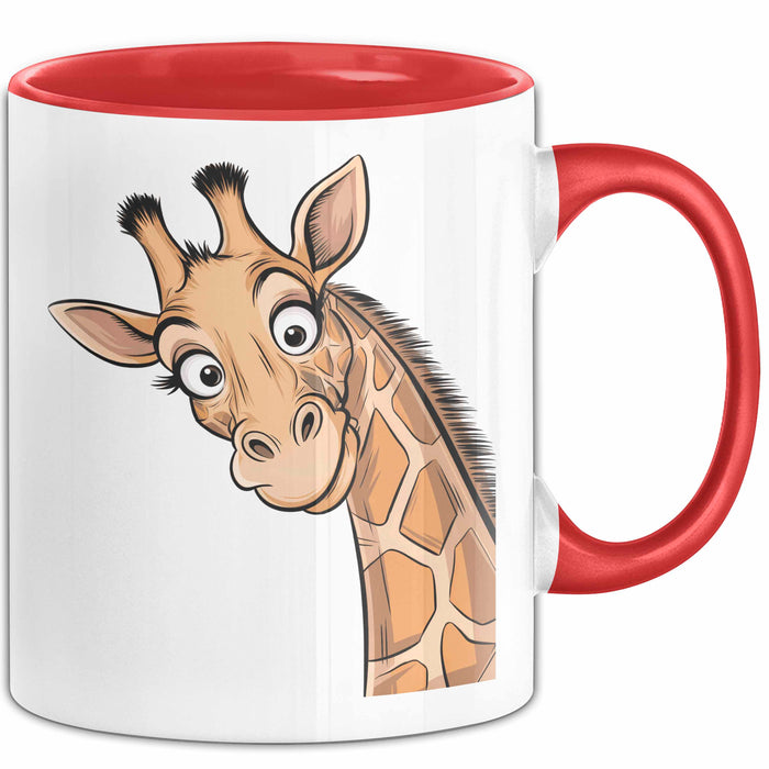 Sarkastische Giraffe Tasse Geschenk Lustige Geschenkidee Spruch Rot Trendation