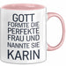Karin Tasse Geschenk Gott Formte Die Perfekte Frau Karin Geschenkidee Rosa Trendation