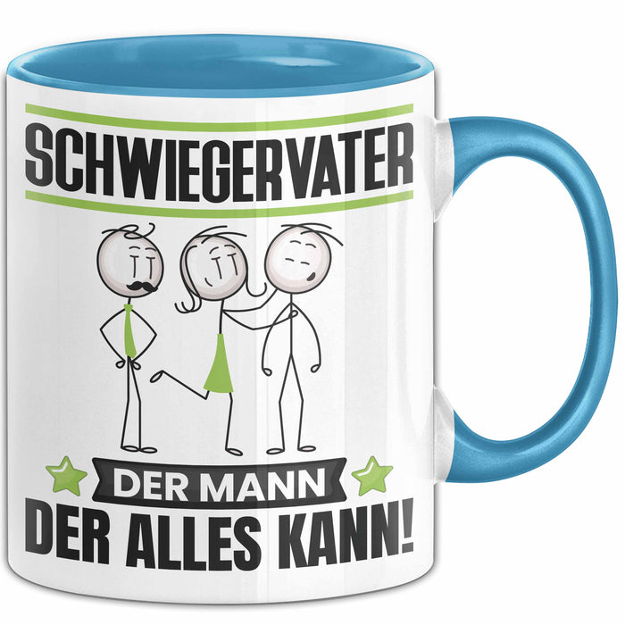 Schwiegervater Tasse Geschenk für Schwiegervater Der Mann Der Alles Kann Geschenkidee zum Geburtstag Blau Trendation