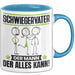 Schwiegervater Tasse Geschenk für Schwiegervater Der Mann Der Alles Kann Geschenkidee zum Geburtstag Blau Trendation
