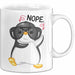 Witzige Tasse Geschenk Pinguin Mit Roter Brille Lustiger Becher Weiß Trendation