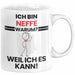Neffe Geschenk Tasse Lustiger Spruch Ich Bin Neffe Warum Weil Ich Es Kann Geschenkidee Bester Neffe Geburtstag Kaffee-Becher Weiß Trendation