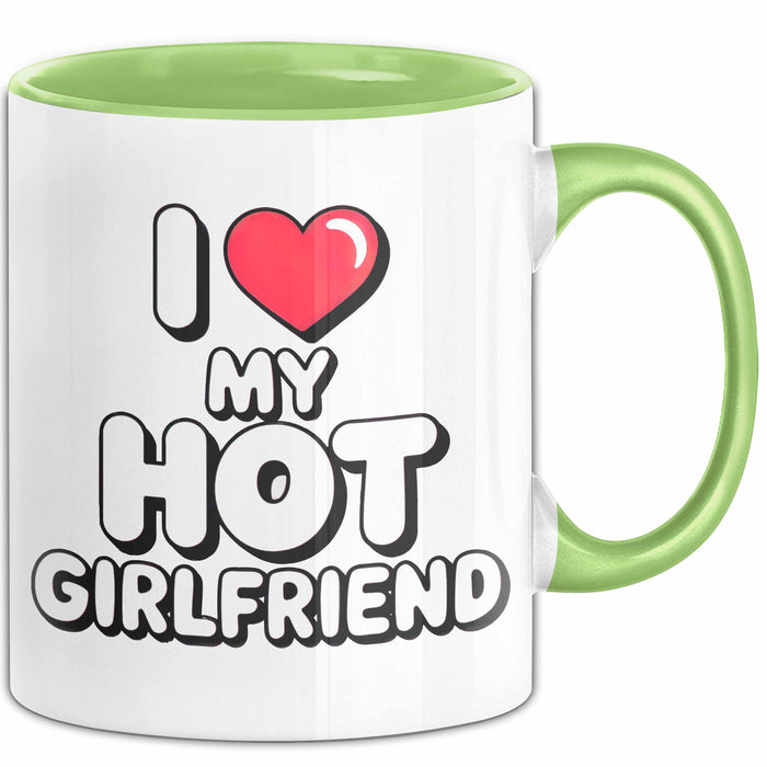 Freundin Tasse Geschenk Liebe Heiße Freundin Romantischer Geschenkidee Lustig Grün Trendation