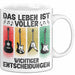 Gitarre Rockmusiker Tasse Geschenk Lustige Geschenkidee Wichtige Entscheidungen Weiß Trendation