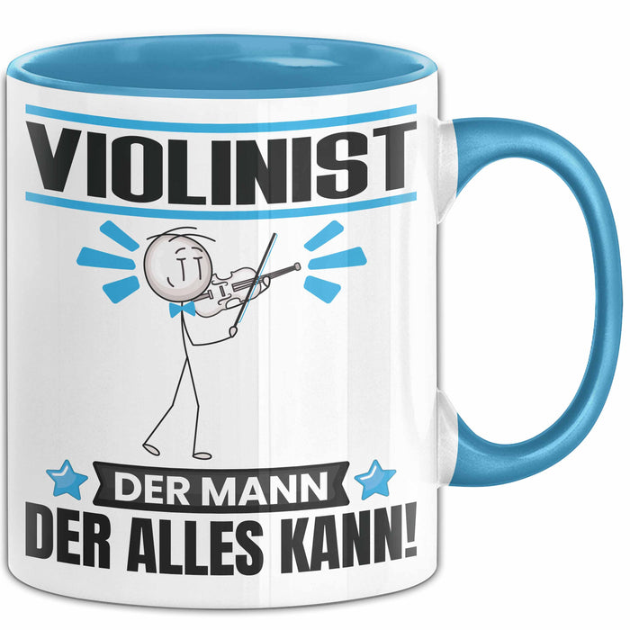 Violinist Tasse Geschenk für Violinist Der Mann Der Alles Kann Geschenkidee zum Geburtstag Blau Trendation