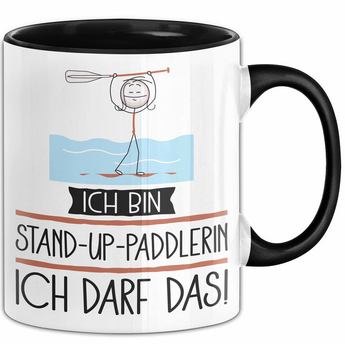 Geschenk für Stand-Up-Paddlerin Tasse Lustige Geschenkidee Geburtstag Ich Bin Stand-Up-Paddlerin Ich Darf Das Trendation