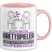 Brettspieler Geschenk Tasse Ich Bin Brettspieler Aber Sag Doch Einfach Superheld Lustige Geschenkdiee für Brettspieler Kaffee-Becher Rosa Trendation